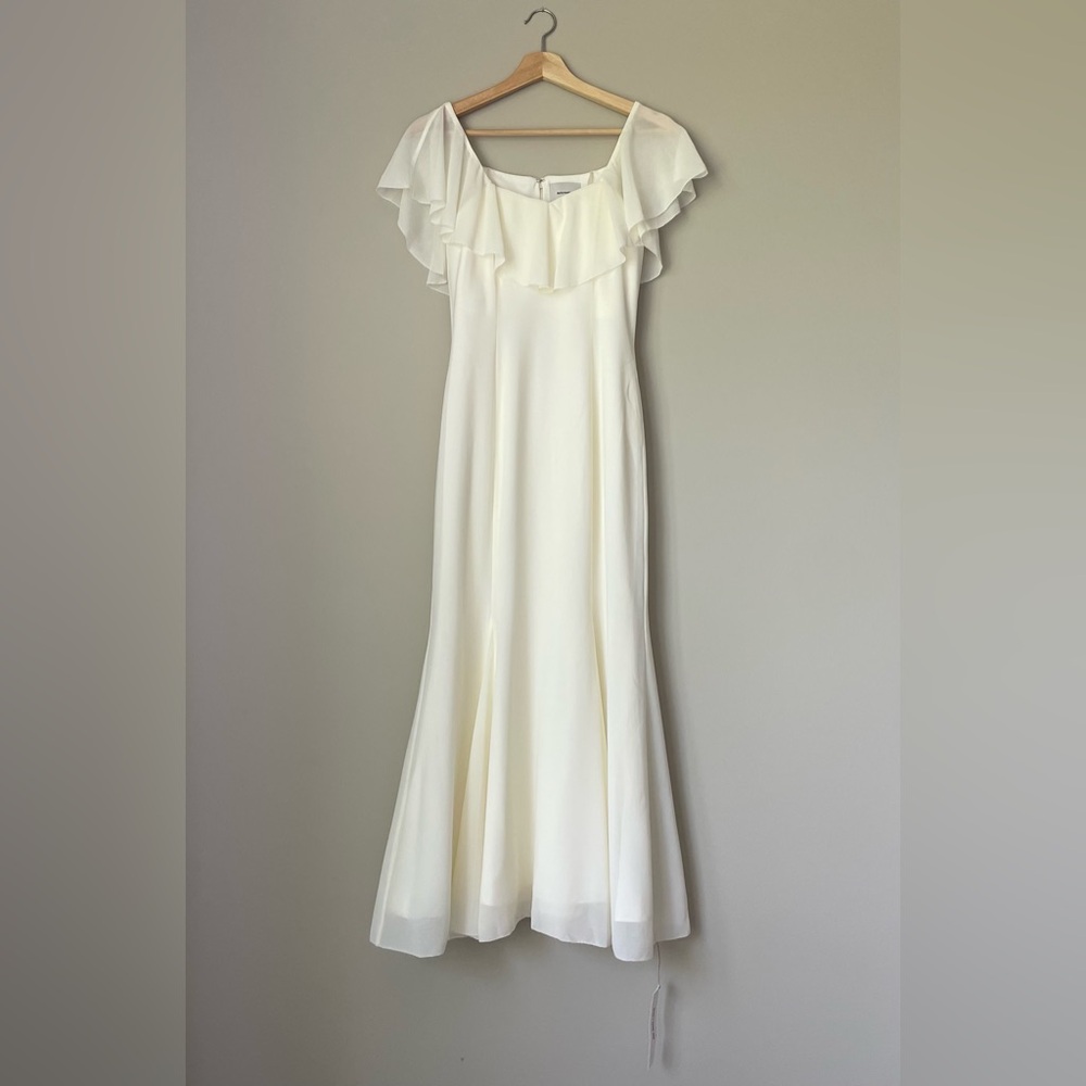 NWT Reformation Charee Dress Eggshell Ivory Off Shoulder Bridal | US 4 UK 8 - Picture 6 of 14